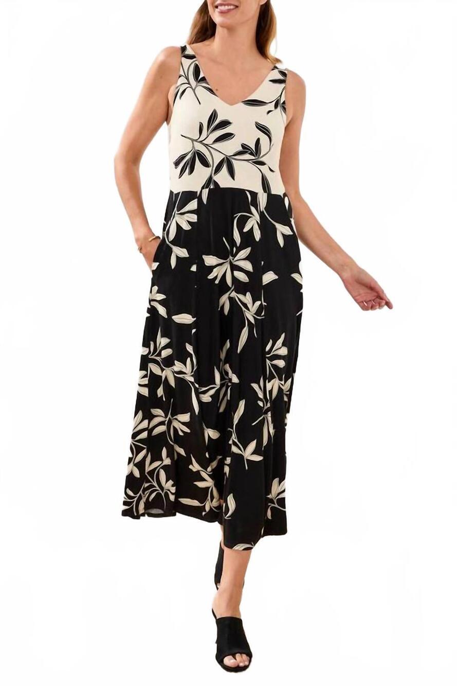 NEW TRIBAL sleeveless combo dress in canvas